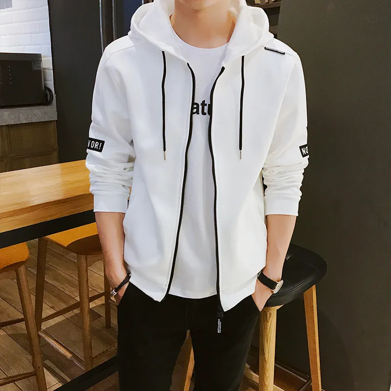 White deals male hoodie