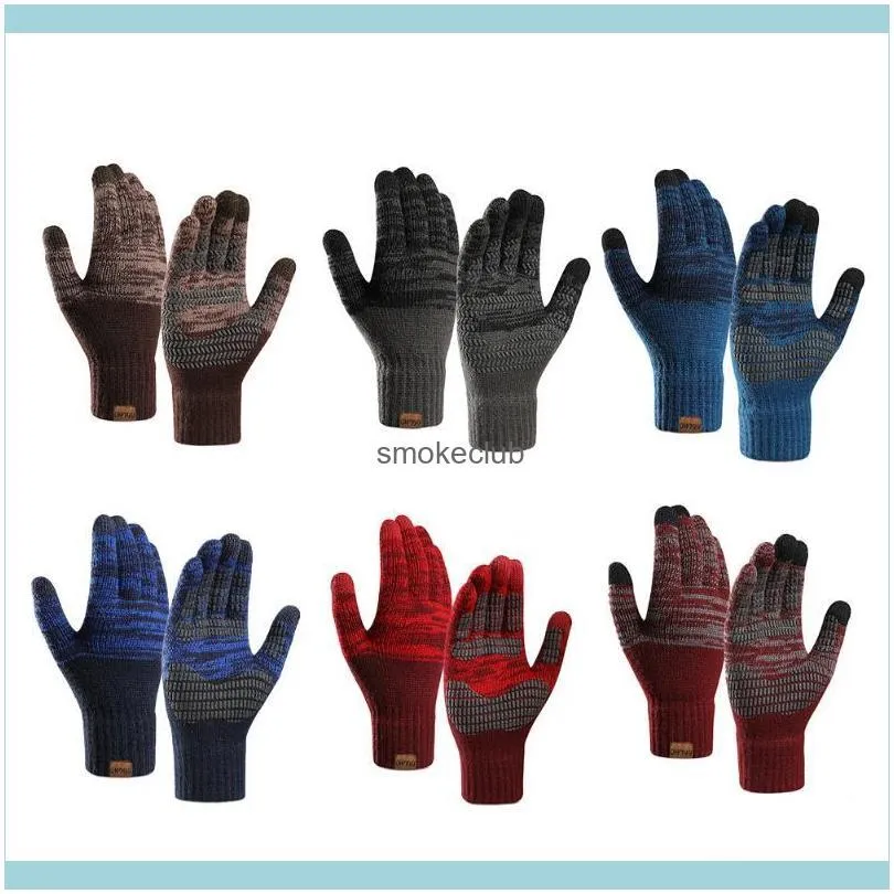 Cycling Gloves Winter Warm Men And Women Touch Screen Insulation Thick Fleece Glove Windproof Full Finger Outdoor Riding
