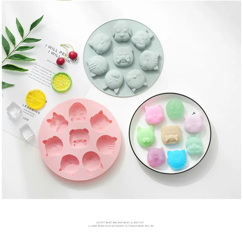 Cute Halloween Silicone Mold For Rice Cake Baby Food Box Lovely Steamable Animals Skull Baking Moulds