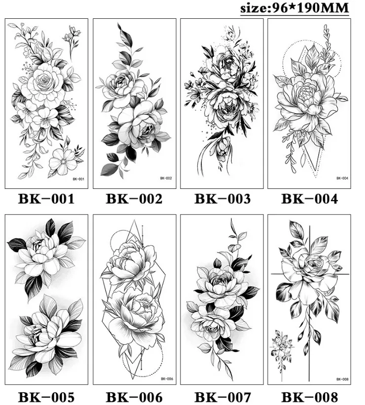 Sketch Flower Tattoo Sticker