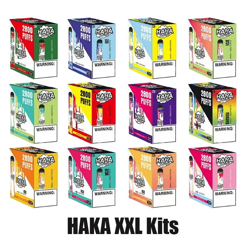 정통 HAKA XXL 일회용 포드 장치 키트 1700mAh 배터리 2800 퍼프 프리 빌딩 10.6ml 카트리지 vape 펜 플러스 바 100 % 원본