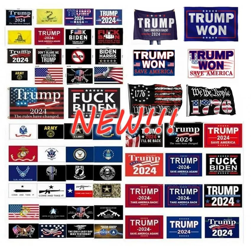 More than 200 Styles Factory Direct Sale 3*5 Feet USA Flags Trump 2024 Presidential Election Banner We The People Freedom Home Garden Decors