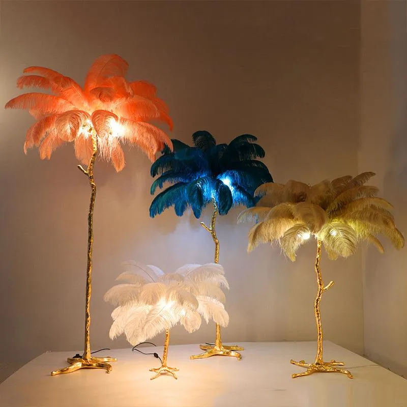 Ostrich feather shop light