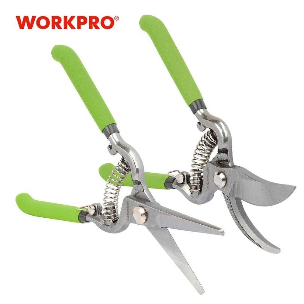 WORKPRO-2PC-Pruning-Shears-Set-8-Pruner-and-8-Garden-Scissors-for-Garden-Grass-Shears