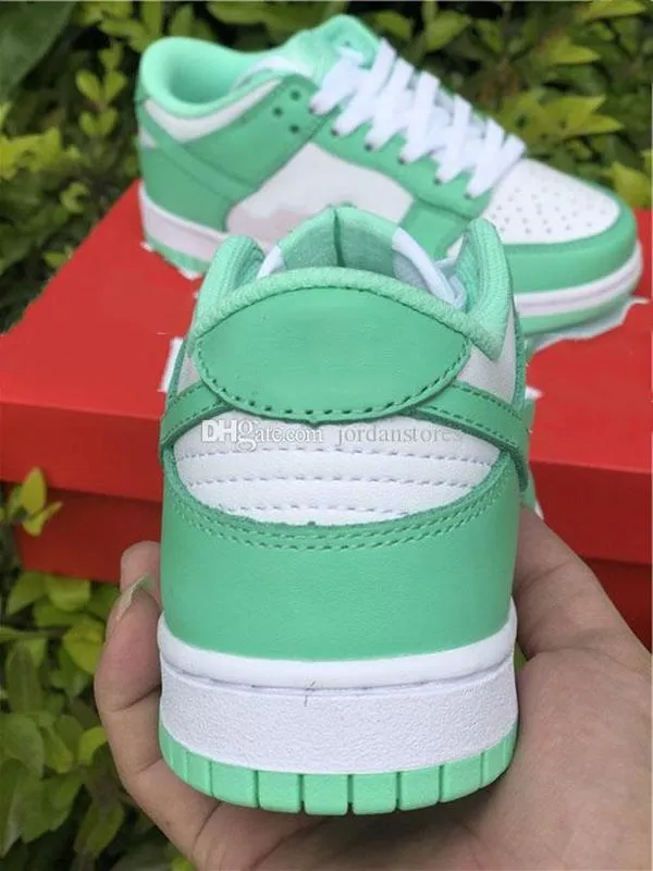 Women running shoes 2021 WMNS Green Glow chunky dunky white-green trainer outdoor sports sneakers with box DD1503-105