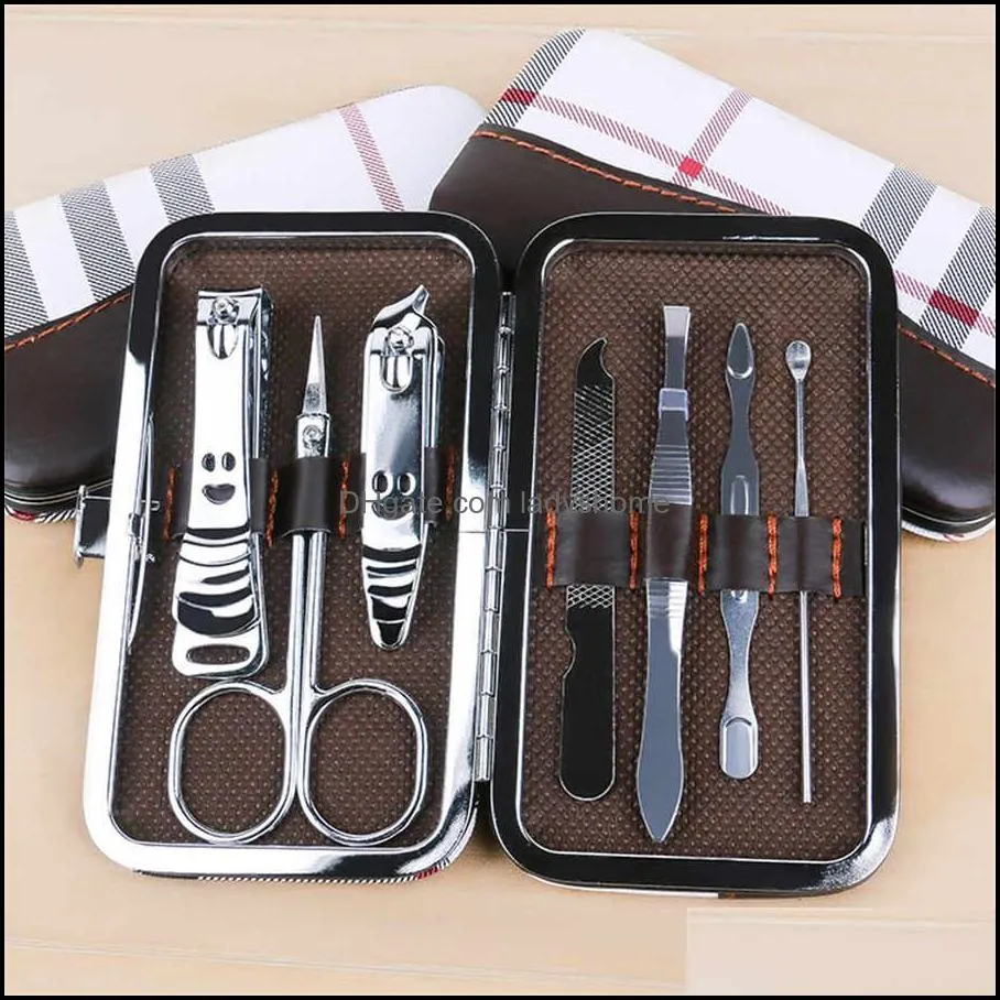 8 Piece Set Nail Care Nail Clippers Stainless Steel Nails Cutter Clippers Manicure Beauty Tool Nail Cutter Pedicure Finger Toe HWD7496