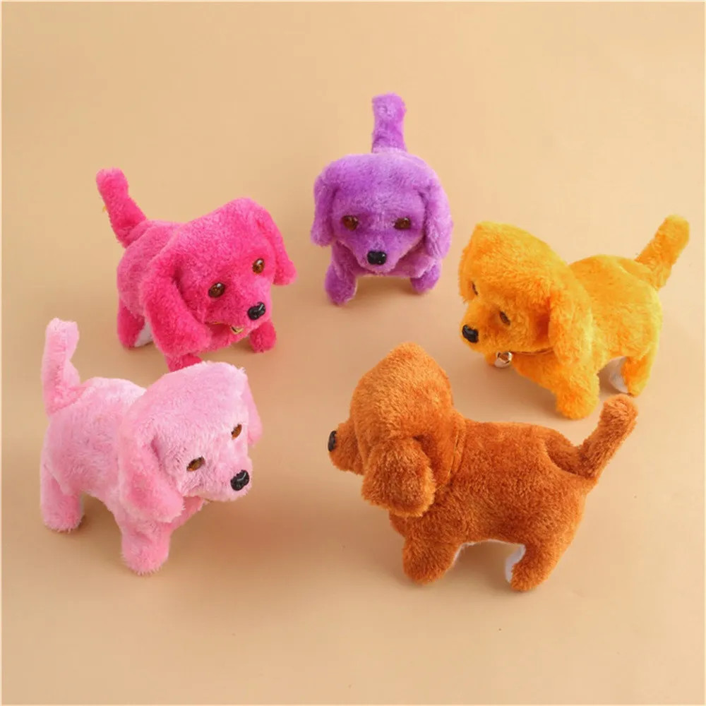 Musique lumière mignon en peluche robotique électronique marche intelligente chien chiot jouet pour enfant mignon peluche poupée filles cadeau pour les enfants