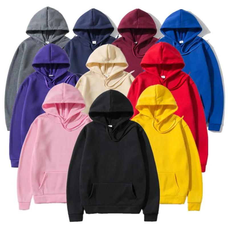 Kvinnors hoodies tröjor bomulls hoodie vanlig matchning för par grundläggande lösa tröjor män unisex koreanska mode sötskjortor