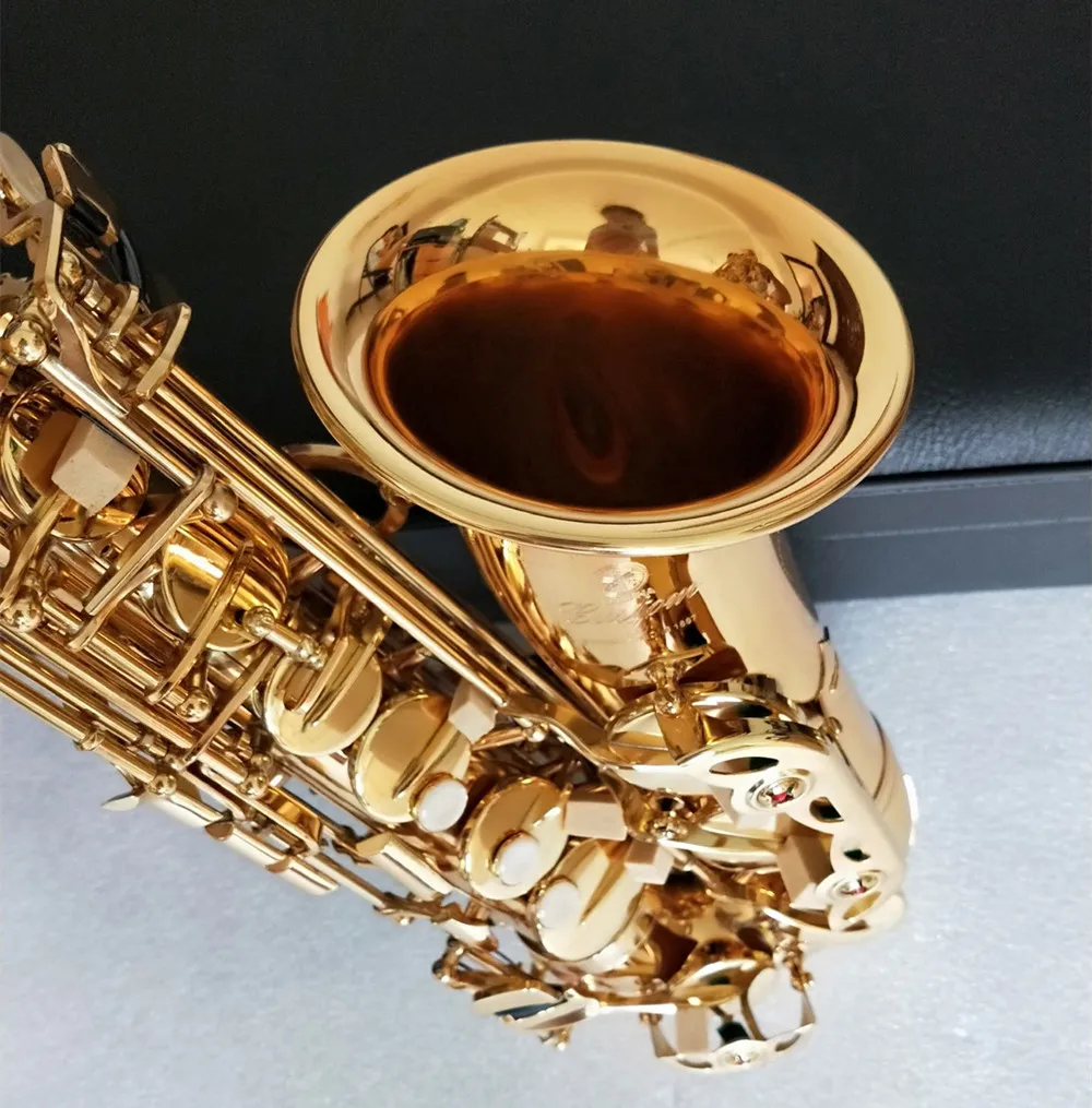 Marka Gold Alto Saksofon Yas-82Z Japan Sax E-Flat Music Instrument z etuicznym poziomem profesjonalnym