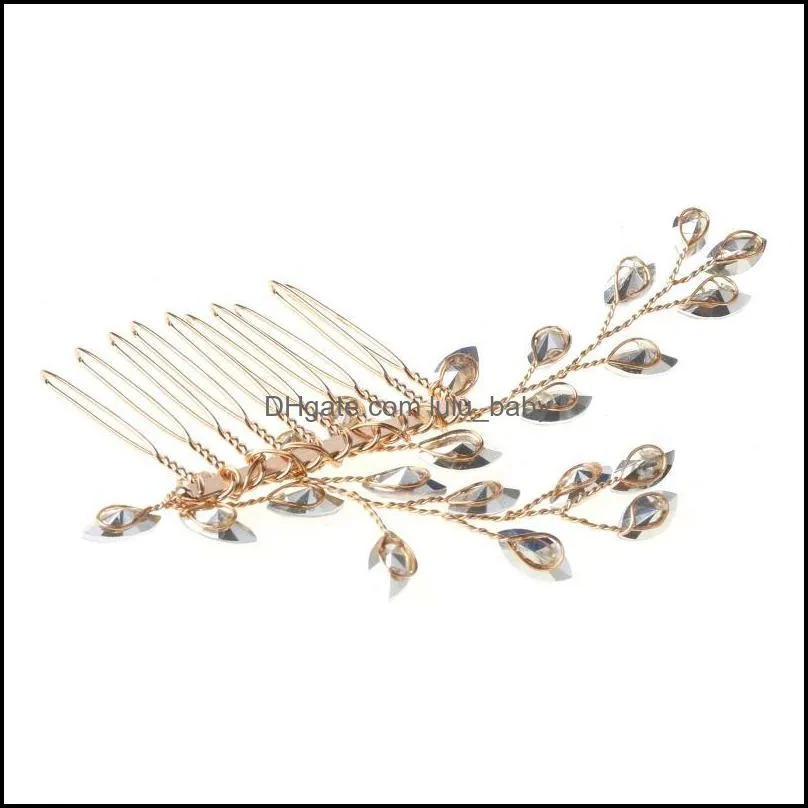 Hair Clips & Barrettes Bridal Crystal Beads Hairpin Comb Accessories Flower Stick Wedding Jewelry XX9C