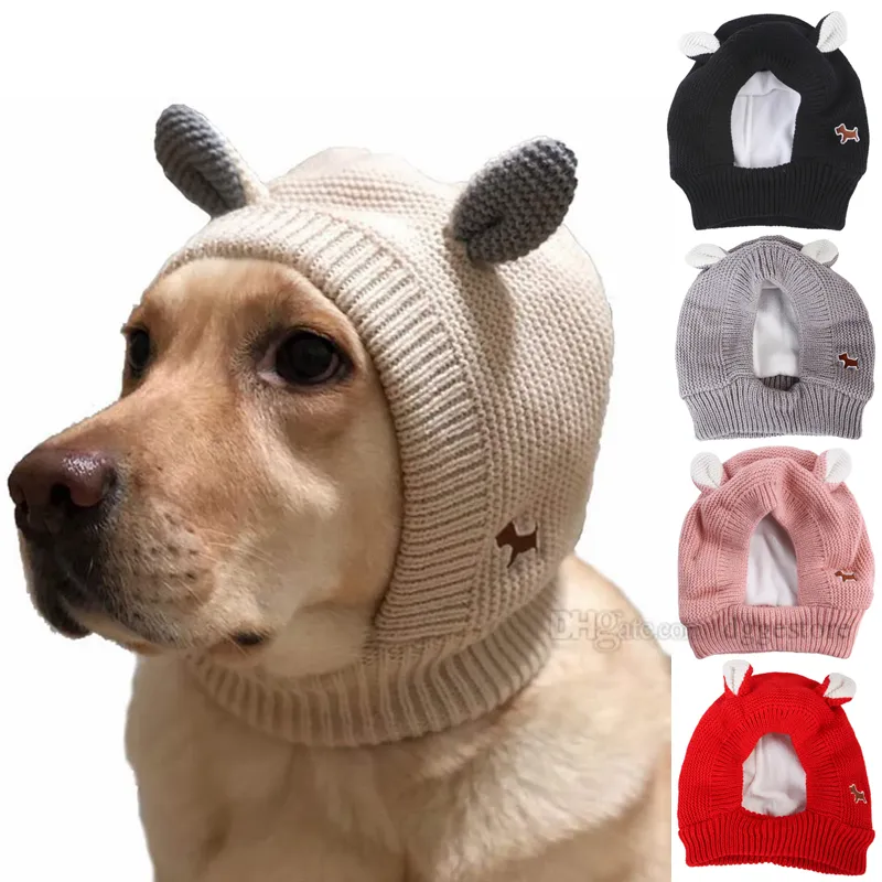 Pies Dzianiny Kapelusz Pet Boże Narodzenie Czapki Dog Odzież Puppy Kot Wakacje Kapelusze z uszami Dla Średnio Duże Psy Zimowe Ciepłe Zwierzęta Czapka Moda Rabbit Ear Projekt Beanie A252