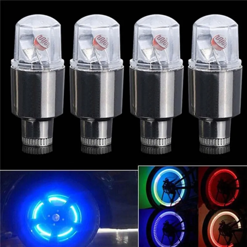 2 pezzi tappo valvola pneumatico ruota bici bicicletta raggio neon 5 luci a LED lampada 32 cambio con batterie a 6 pulsanti 2 pezzi tappo valvola pneumatico ruota bici bicicletta raggio neon 5 luci a LED lampada 32 cambio con batterie a 6 pulsanti