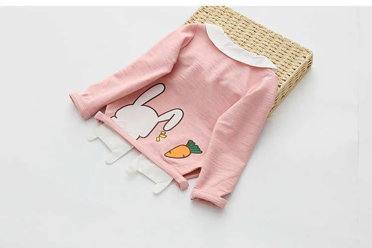  Spring Autumn 2-10 Years Old Children Long Sleeve Cute Patchwork Cartoon Embroidery Baby Kids School Sweatshirts For Girls (11)