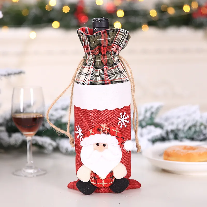Copertura per bottiglie di vino di Natale, per decorazioni