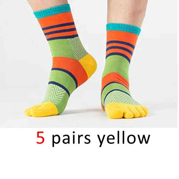 Mens Summer Toe Striped Patchwork Five Finger Toe Socks For Men Colorful,  Size Basket Calcetines From Clothingdh, $18.52