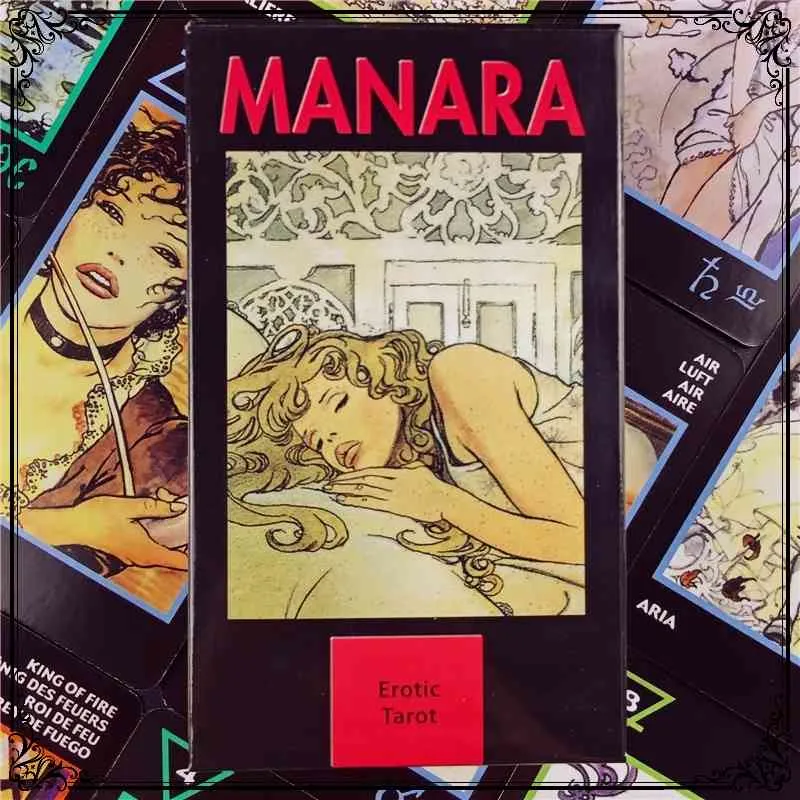 Manara Erotikkarten, englische Version, Vintage, geheimnisvolle Wahrsagerei, Tarot-Deck, Familien- und Gesellschaftsspiele, Brettspiel für Erwachsene