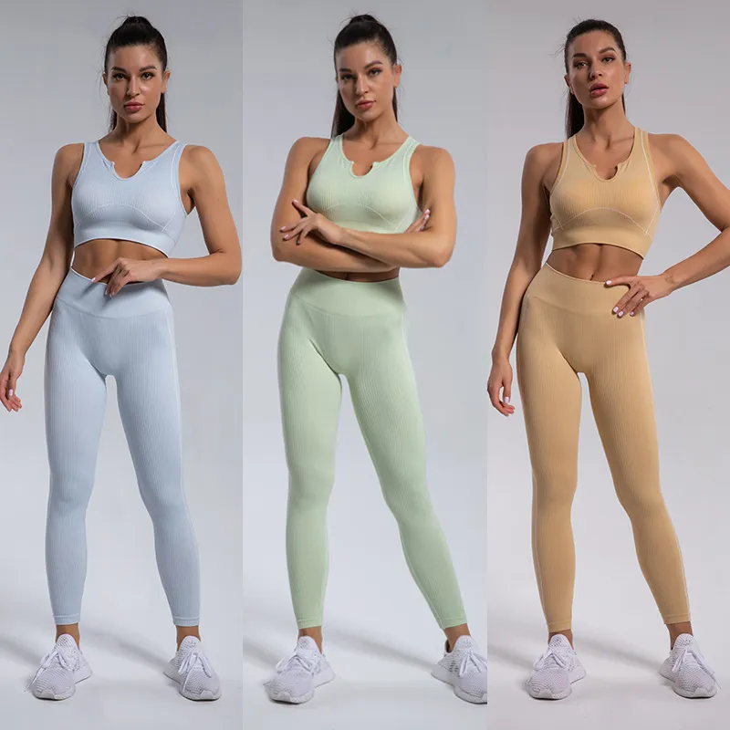 Factory Directly Custom Logo Athletic Wear Seamless Gym Clothing for Women,  2/3PCS Workout Outfits Sexy Sports Bra + Biker Shorts + Yoga Pants  Activewear Set - China Sexy Gym Clothes and Gym