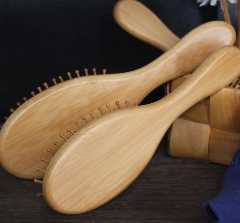 Wood Hair Comb Bamboo Airbag Massage Comb Carbonized Solid Wood Bamboo Cushion Anti-static Hair Brush Comb