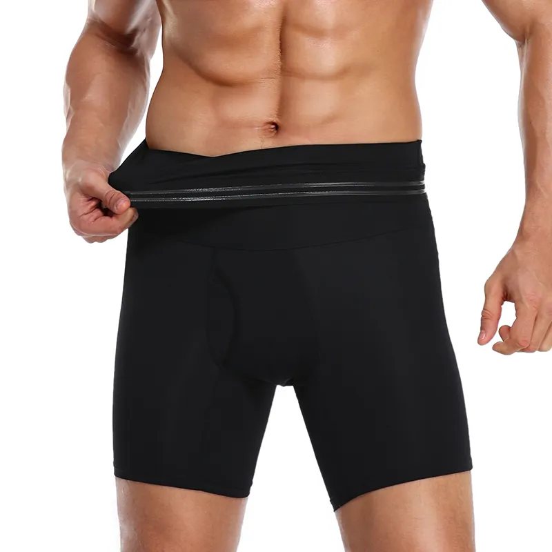 Mens High Waist Compression Tummy Control Shorts Slimming Mens