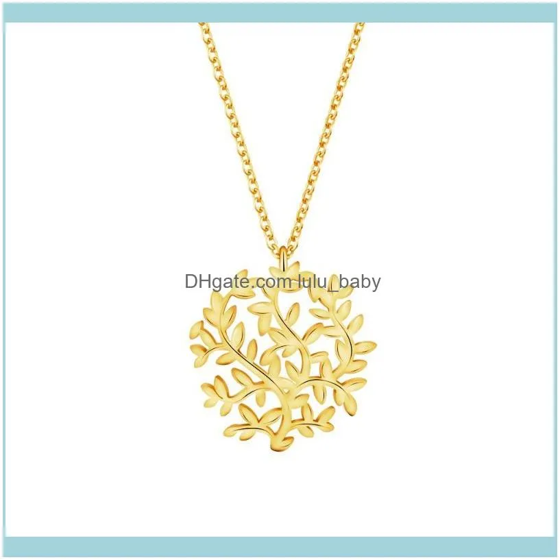 Pendant & Pendants Jewelrypendant Necklaces Modern Laurel Leaves Foliage Jewelry Gold Color Dainty Chain Fashion Aessoires For Women Collare