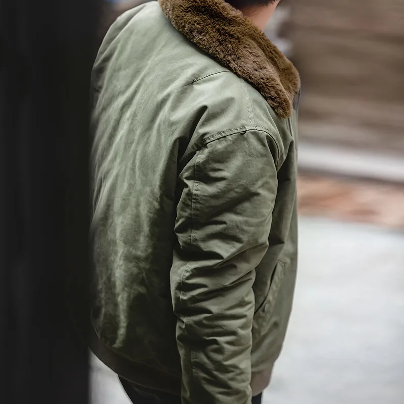Maden Winter B15 Mens Retro Bomber Snow Jackets Men With