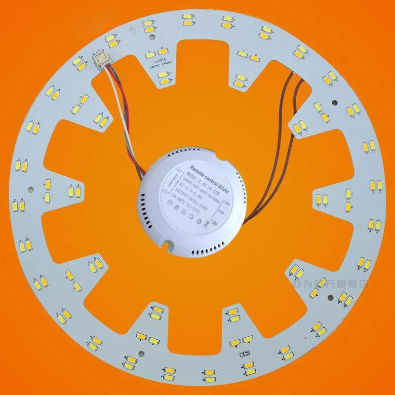 Plafondverlichting 10.82In 24W 96 LED's 5730 SMD Drie lichte kleuren LED-aluminium PCB Ronde bordpaneel