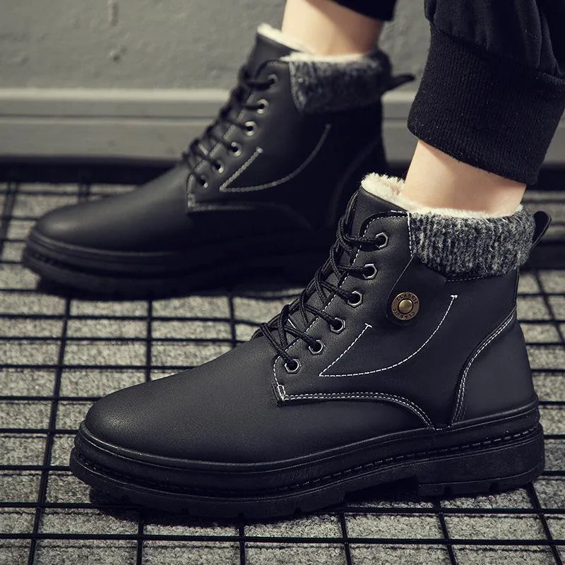 割引クーポン ブーツ男性冬スノー毛皮のカジュアルシューズ高品質豪華な綿のブーツの屋外仕事 売れ済公式店 Www Vacuslim48 Com