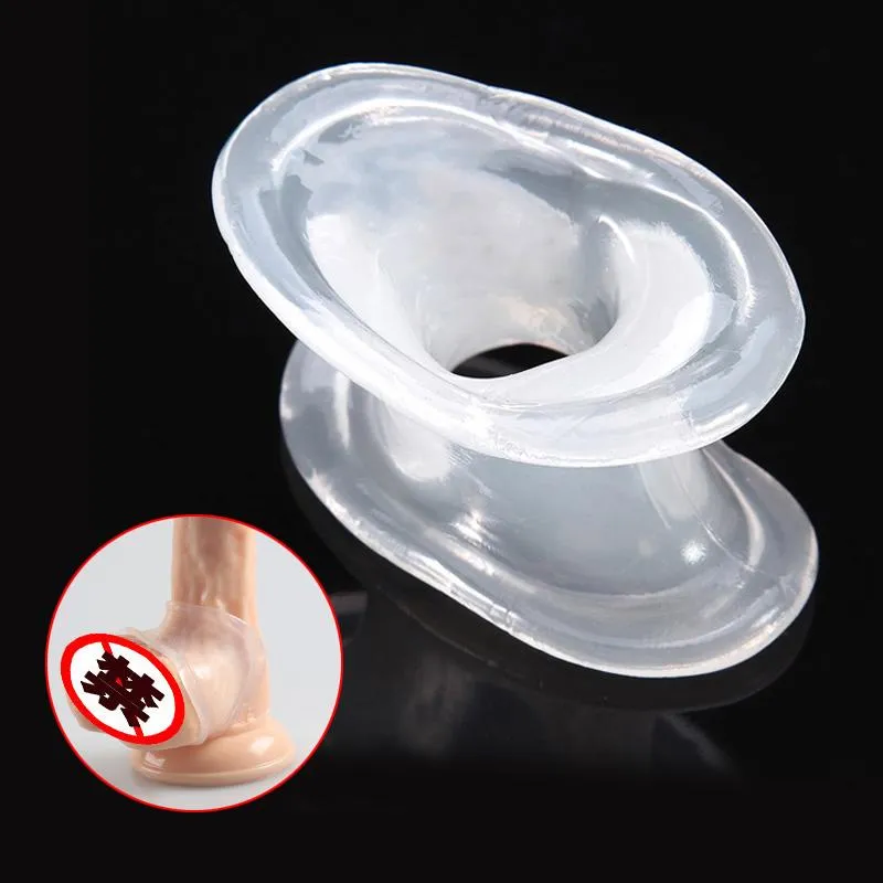 1x Male Scrotum Testicle Squeeze Ring Ball Stretcher Enhancer Soft Silicone  Ring