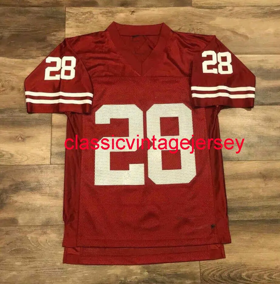 Maglia personalizzata cucita Wisconsin Badgers NCAA College Football # 28 Maglia da uomo donna Youth XS-6XL