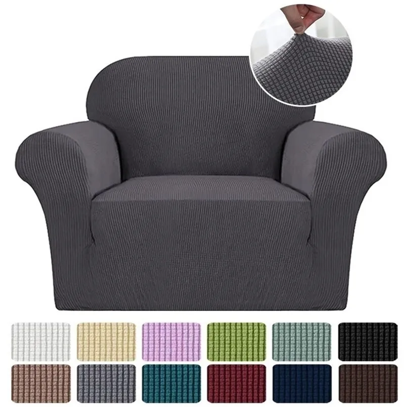 3 Tygtyper av fåtölj elastiska soffskydd för vardagsrum stretchmöbler slipcover stolar 1 sätesfodral 220302