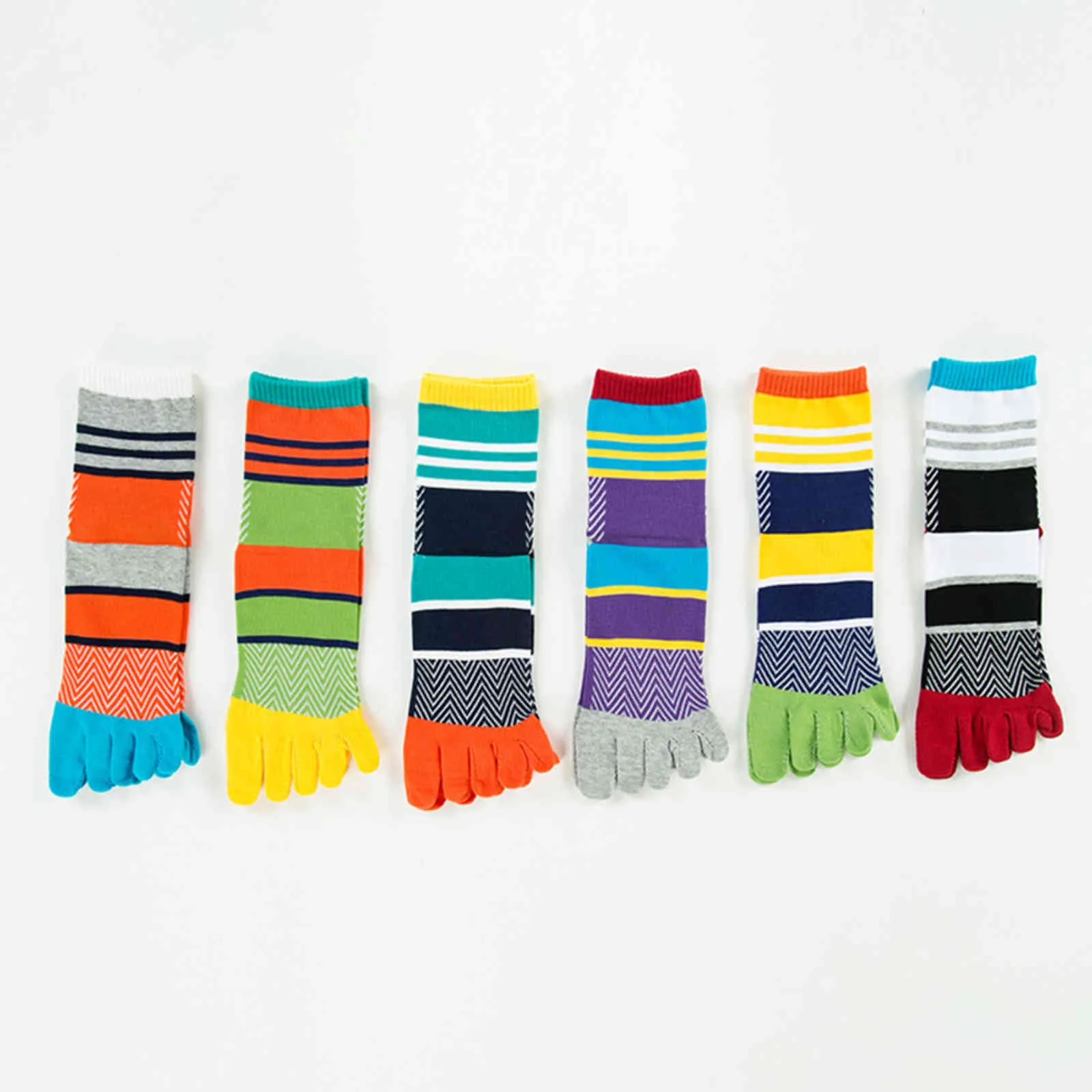 Mens Summer Toe Striped Patchwork Five Finger Toe Socks For Men Colorful,  Size Basket Calcetines From Clothingdh, $18.52