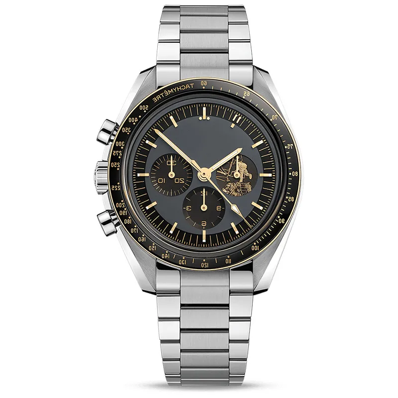 Мужские часы высшего бренда, швейцарские часы Apollo 11, 50-летие, часы deisgner, кварцевый механизм, все циферблаты, самогонный циферблат, скорость montr250b