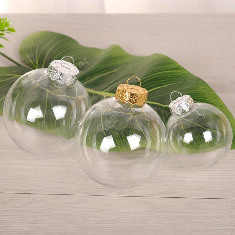 Bröllop Bauble Xmas Balls Decoration Clear 3 / 80mm Julprydnader vid havet Dar37