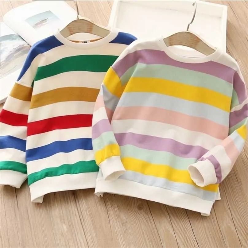 Spring Automne Mode 2 3 4 6 7 8 9 10 11 12 ans Enfants Coton Coton Coton Sweatshirts pour enfants Baby Girls 211110