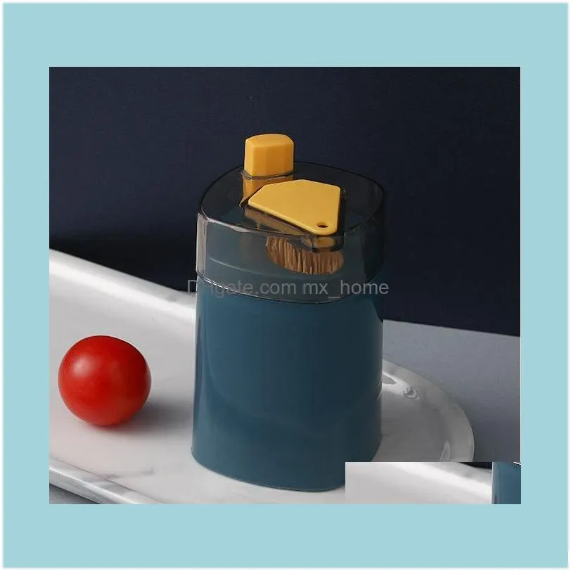 Automatic Toothpick Holder Container Creative Plastic Household Table Toothpick Storage Box Portable Toothpick Bucket Dispenser ZYY489
