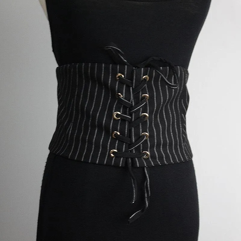 Belts Suit Elastic Waist Shirt Wide Belt Female Black Simple Versatile Decoration With Dress