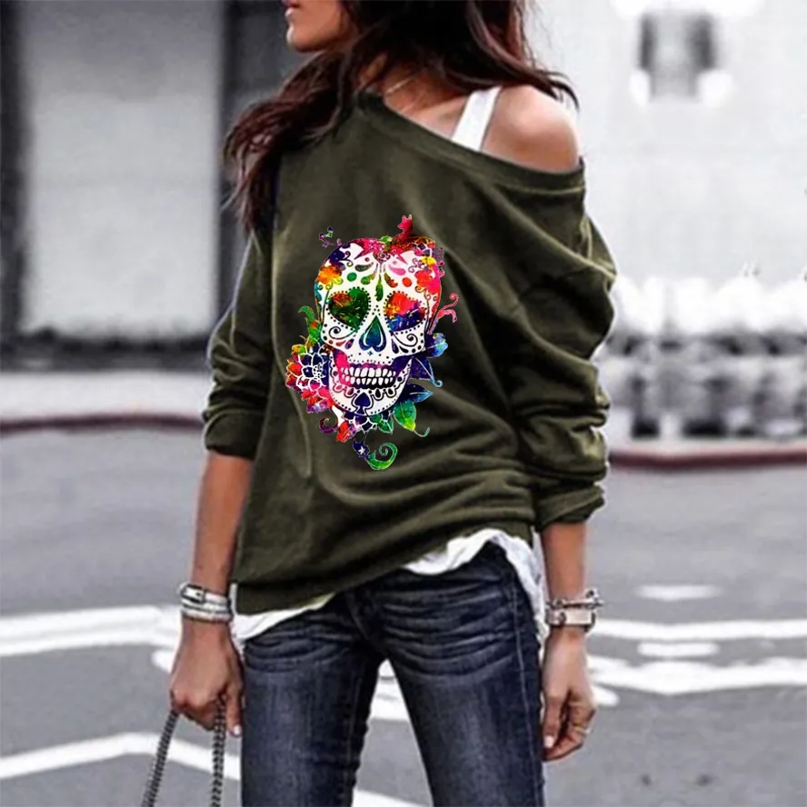Swein De Calavera Sweatch Para Mujeres: Sudadera Casual Informal