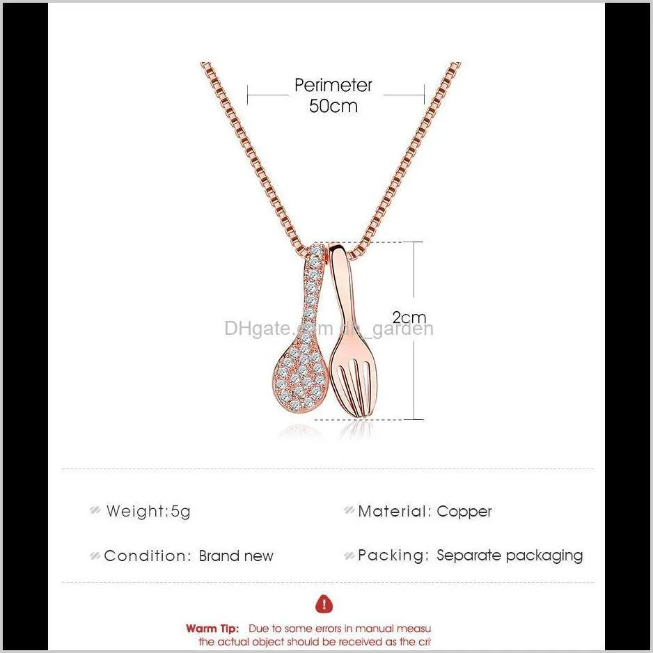 Creative Necklace Female Spork Necklaces Pendant Ladies High Quality Jewellery Lady Jewelry Fashion Trendy Korean Alloy Collier