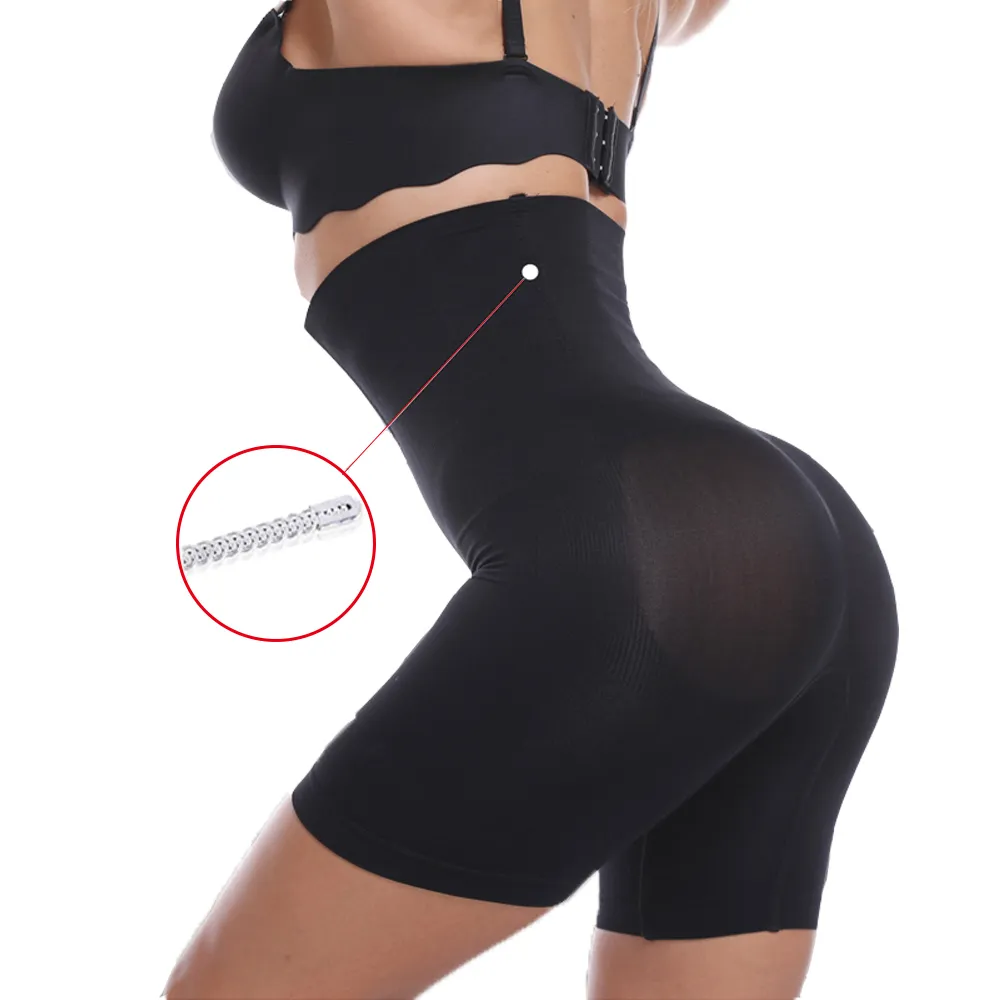 Women Shapewear Tummy Control Seamless High Waisted Body Shaper Shorts Butt  Lifter Lady Waist Trainer Slimming Underwear Corset Black