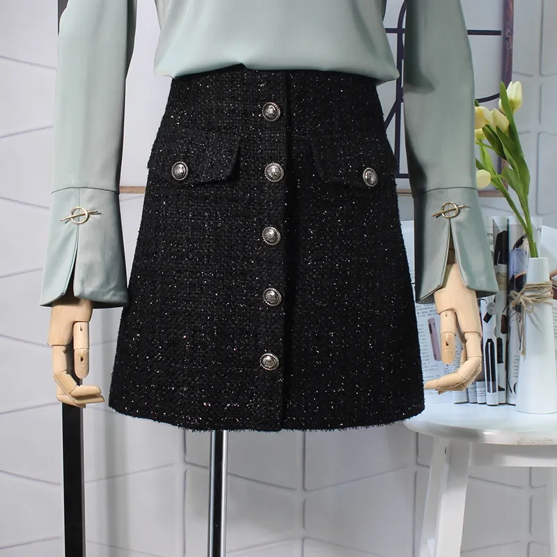 Glitter wool skirt online