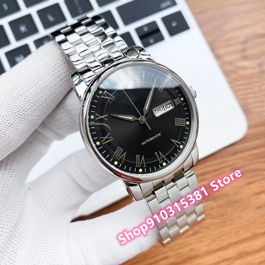 Mens Stainless Steel Roman Number Automatic Mechanical Sonata Sports Watch With Date Display Waterproof 40mm From Mz fashionablewatch 155.45 DHgate.Com