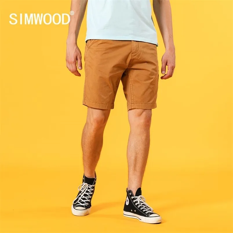 summer classical Italian style vintage shorts 100% cotton knee-length trousers plus size men brand clothing 210629