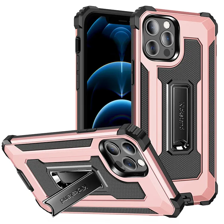 Armour Anti Drop Phone Fodral med kickstand för iPhone 12 Pro Max 11 XR XS Samsung Galaxy A71 A51 A21 A11 Shock Free