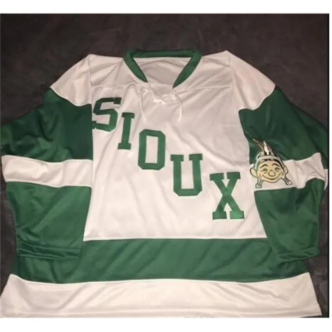 Dostosuj Vintage 1959 Retro Dakota Fighting Sioux Hockey Jersey Haft Haftowane lub niestandardowe Nazwa lub numer Retro Jersey