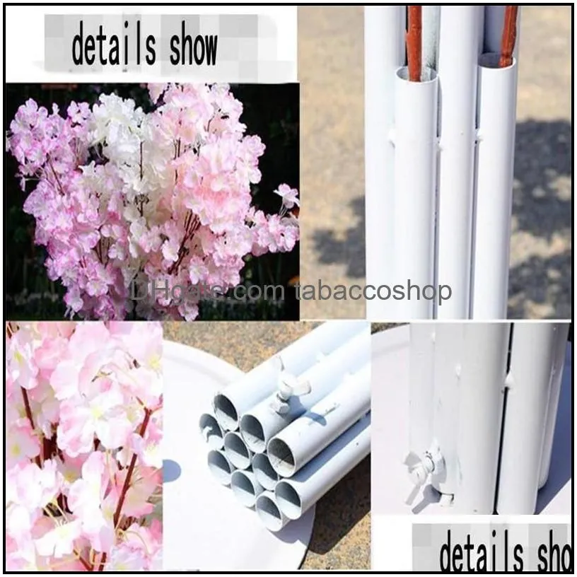 wedding decoration 5ft Tall slik Artificial Cherry Flowers Blossom Tree Roman Column Road Leads Decorative Wreaths For Wedding party Mall Opened