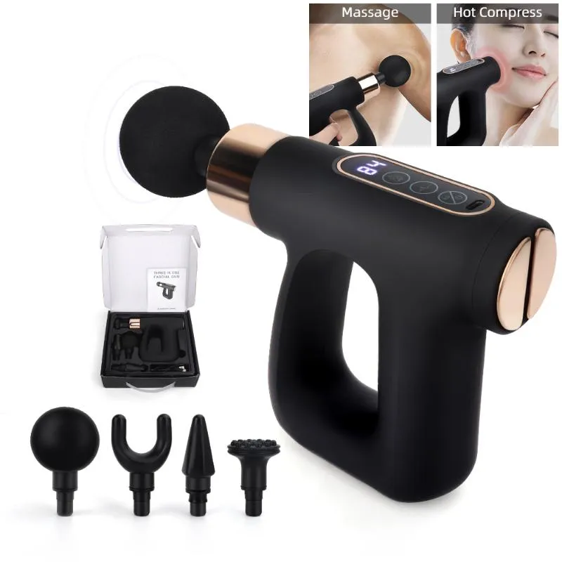 Massage Gun 3 In 1 Mini Electric Massager Compress Fascia Deep Muscle Relaxation For Body Neck Back Fitness Pain Relief