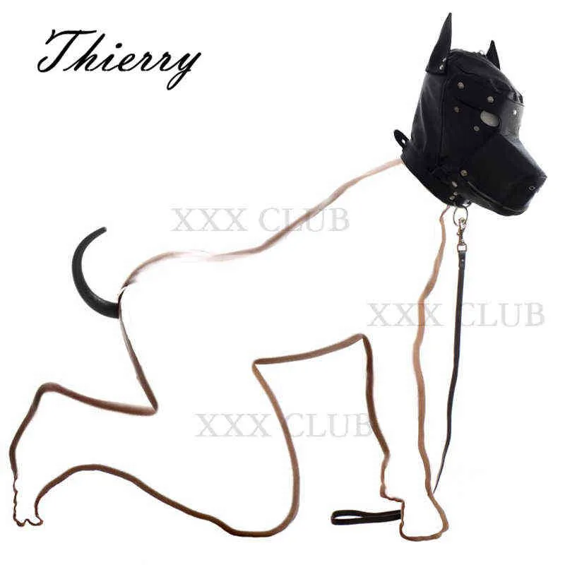 NXY Anaal Toys Thierry 2 Stks Kit Dog Slave Kit Kap met Snuit en Tail Butt Plug biedt visuele functionele aantrekkingskracht voor Puppy Play 1217