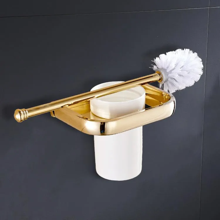 Escovas de vaso sanitário suportes penduram arqueiro de escova de cobre