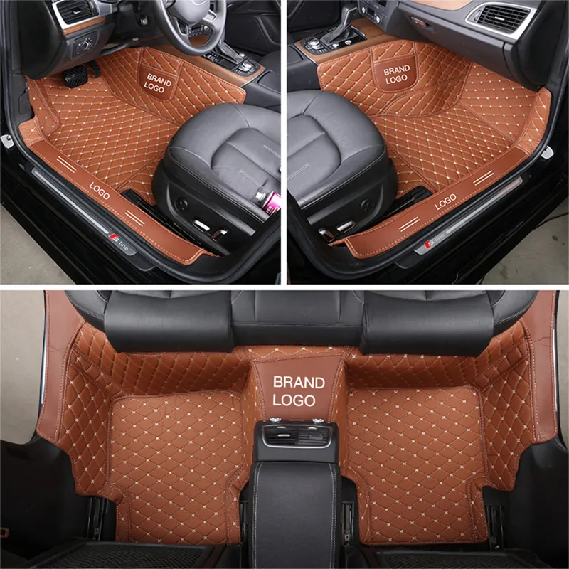 Custom fit car floor shop mats waterproof leather