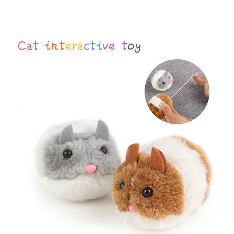 Katzenspielzeug 1PC Niedliches Spielzeug Plüschfell Schüttelbewegung Maus Haustier Kätzchen Lustige Ratte Kleiner interaktiver Biss